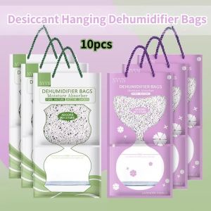 10pcs Desiccant Hanging Dehumidifier Bags Rain Drying Bag Wardrobe Hanging Hygroscopic Desiccant