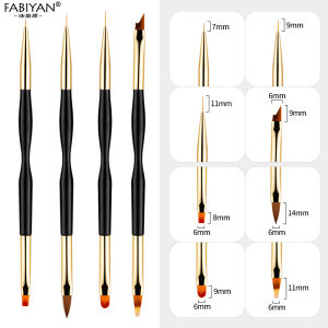 ชุดแปรงตกแต่งเล็บ4ชิ้นปากกาทาสีเล็บสีดําปากการะบายสีรายละเอียดรูปดอกไม้อุปกรณ์ทําเล็บ