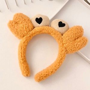 Bando Kepiting Bulu Lembut Motif Capit Mata Karakter Boneka Hewan Crab Bandana Fluffy Wanita Anak Dan Dewasa Fashion Aksesoris Rambut Wanita Headband Empuk Hair Band Gaya Korean avvet