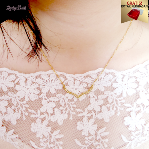 Kalung Titanium Wanita Anti Karat Korean Style Import Fujit4 GRATIS  KOTAK PERHIASAN - Lovelybutik