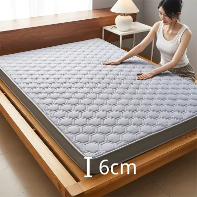 NLS Kasur Lipat Anti Stres Pelindung Tulang Belakang Kasur Katun Memori Lateks Sutra Susu Ukuran Single/Super Single Queen King