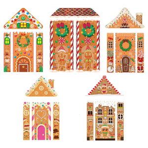 Tái sử dụng bánh gừng cửa nhà đồ trang trí treo lên Polyester lễ hội phụ kiện Backdrop biểu ngữ treo