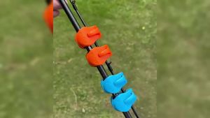 2Pcs Quick-Attach Fishing Rod Clips Tool-Free One-Hand Holder Se Grip Tackle Organizer for 2-Piece Freshwater Rods
