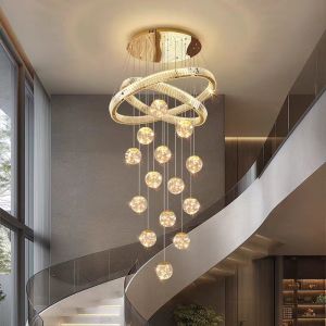Modern luxury crystal chandelier living room bedroom staircase ceiling dining room crystal lamp