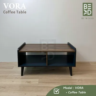 VORA TV Cabinet + Coffee Table 5ft Living Room Meja TV Meja Kopi Almari TV Kabinet TV (BE WOOD)