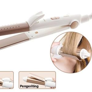 CATOKAN RAMBUT 2 IN 1 CURLY DAN LURUS/ ALAT CATOK RAMBUT LURUS ELEKTRIK MODERN / HAIR STRAIGHTENER PORTABLE SERBAGUNA - INOVA HAIR STRAIGHTENER