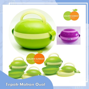 ( 1 PCS ) KOTAK MAKAN OVAL LUNCH BOX RANTANG TEMPAT BEKAL BRUNCH FOOD GRADE