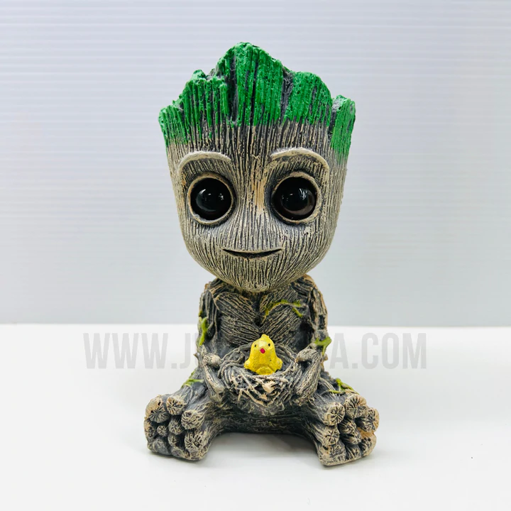 Groot Figurine with Air Stone Cute Decoration for Any Aquarium