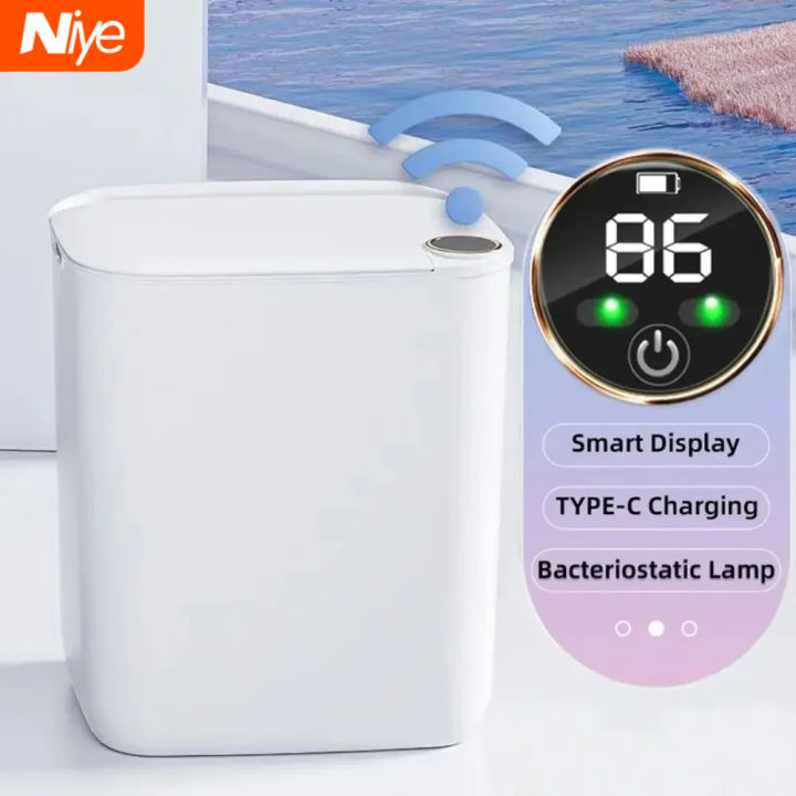 Niye 20L cảm biến thông minh Thùng rác với màn hình hiển thị Loại-C nạp ...