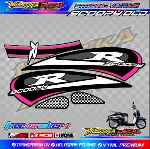 STRIPING VARIASI HONDA SCOOPY OLD / STICKER LIST MOTOR SCOOPY LAMA