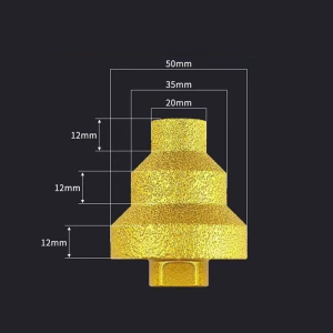20/35/50mm Diamond Chamfer Drill Bit Marble Tile Expand Hole Angle Grinder Step Chamfer Drill Bit