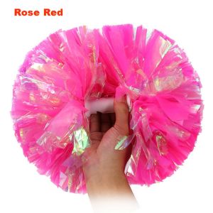 SJJL Nhiều màu sắc Trò chơi trẻ em Pom Poms 26cm PET Đội trưởng cổ vũ cầm hoa Chất lượng cao Đi nào đạo cụ! Đạo cụ biểu diễn múa Đồ dùng câu lạc bộ