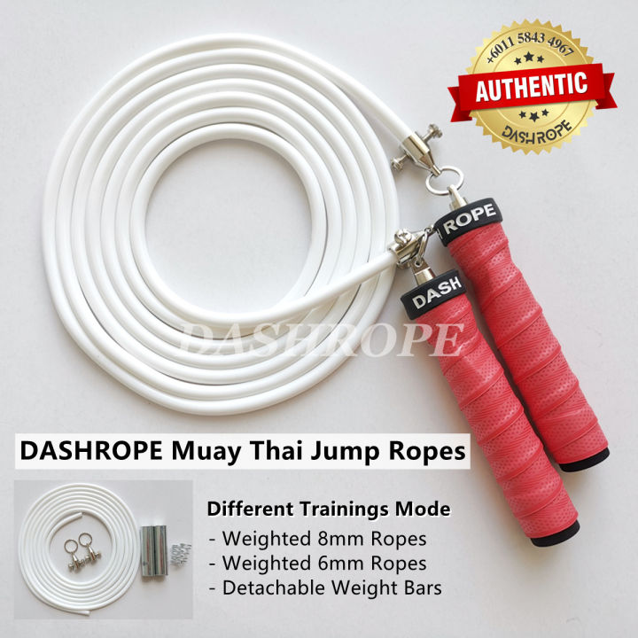 DASHROPE Muaythai 6mm 8mm Weighted Heavy Jump Rope with Smooth