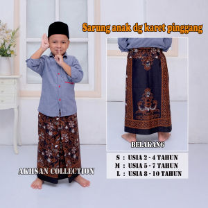 Sarung Anak Modern Model Rok Praktis Motiv Gus Iqdam Dengan Karet Pinggang Untuk Usia 2-10  Bahan Lembut Adem Di Pakai