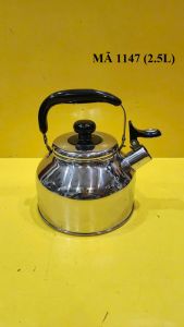 Ấm inox có còi hú nội địa Nhật (2.5L) (mã 1147) Dùng được bếp từ_Hàng nội địa Nhật đã qua sử dụng