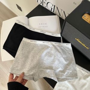 บ๊อกเซอร์ผู้หญิง กางเกงชั้นในผู้หญิง กางเกงบ็อกเซอร์เอวกลาง ผ้าฝ้ายแท้ กางเกงชั้นในผู้หญิงระบายอากาศ ผ้าฝ้ายแท้ กางเกงเซฟตี้ฤดูร้อน ป้องกันการสัมผัส