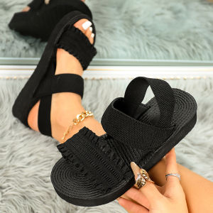 [Free Shipping] New Summer WomenS Open-Toe Wedge Sandals Casual And Trendy