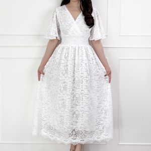 SV 6517 - Amerlina Dress | Silvervogue | Gaun Brukat Pakaian Wanita