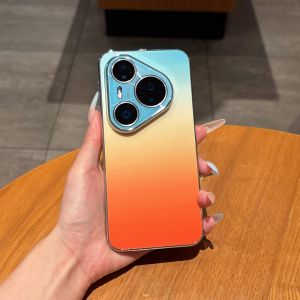 Orange Ocean Gradient Color Starry Sky Texture Case For HuaWei Pura 90 80 Mate 80 70 Pro Bumper Instantly Change Pura 90 Cover