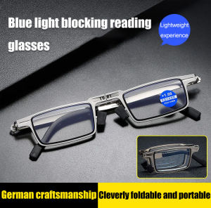 Lightweight Anti-blue Light Folding Reading Glasses Men Stainless Steel Glasses/Eye Protection/Office Home/Comfort For Elderly/Long Use