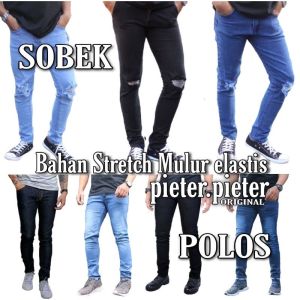 Celana Jeans Pria Celana Pria Panjang Bahan Jeans Denim Stretch Mulur Elatis Model Terbaru Dan Terlaris