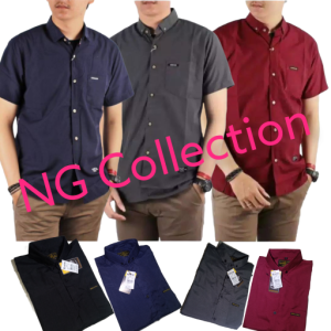 KEMEJA POLOS LENGAN PENDEK PRIA CASUAL kemeja polos dewasa  kemeja surfing pria