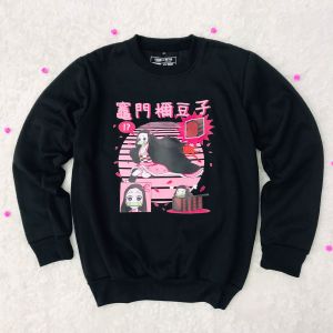 Crewneck Nezuko Demon Run Run Run Kimetsu No Yaiba Anime Demon Slayer