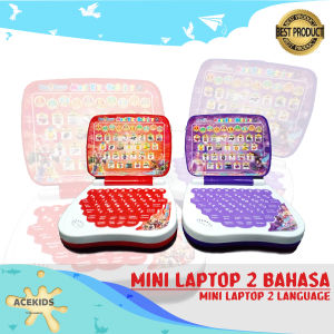 Mini Laptop 2 Bahasa Mainan Edukasi Elektronik Anak Cowok Cewek - JSP2351 ACEKIDS