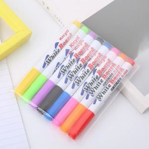 Magical Water Floating Marker Set 8/12Pcs Colors with Spoon || Kids Experiment Toy Floating Marker || Easy / Dry Eraser