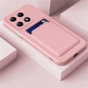 Casing For Xiaomi 14 14T 14 T 14T Pro 14TPro 5G 4G 2024 TPU Soft Silicone Insert Card Slot Fashion Shockproof Protective Back Cover