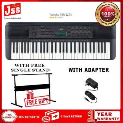 JSS Yamaha Original Keyboard PSR-E273 /373 /473 Digital Keyboard With Original Power Supply Adaptor (PA-3C) ( With 1 Year Official Warranty ) AND FREE Keyboard Stand