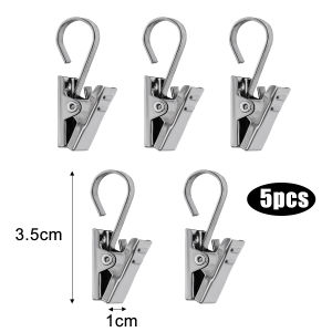 【On Sale】10Pcs Metal Heavy Duty Window Curtain Clips Photos Displaying Curtain Hanging Silver Hook Clamp