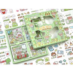 Stiker 2D Sticker botol minum 2D plastik anti air/Buku Diary Stiker Motif/Stiker Anti Air