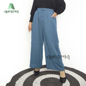KULOT AISYAH LINEN CRINKLE / Celana kulot panjang fashion wanita - Fashion Muslim mode BY TOKO ANFASHA