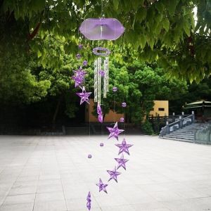EUNOIAH Star Butterfly Wind Chime Dolphin Metal Tubes Window Ornaments Home Decor Wonderful Sound Flower Hanging Decor Garden