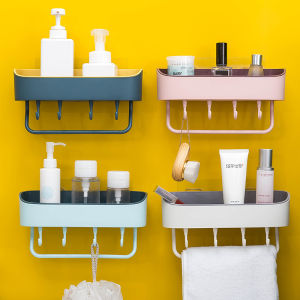 huowa Towel and Toiletry Holder WallMounted Shelf for Organizing Bathroom Essentials