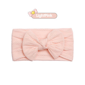 Lakoe 1pcs Candy Color Headband Bandana Knitted Soft Elastic Hair Accessories Baby Girls Children Newborn Bow Cute Headband Hair Accessories