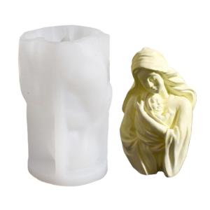 Silicone Mold of Holy Mother with Child High Quality Detail for Creating Statues and Decorative Items