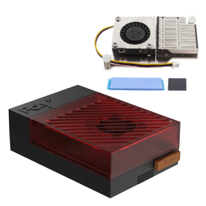 ABS ABS & Metal Pi 5 Case Lightweight Modern Styles ABS & Metal Pi 5 Case with Active Cooling Easy to Use for Argon Poly+5