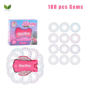 Children Day Gift Hair Gem Stamper For Girls Hair Styling Toy Glam Collection Starter Kit With 180 pcs GemsHair Bedazzler Kit Hair Accessories Great Birthday Gift For Girl