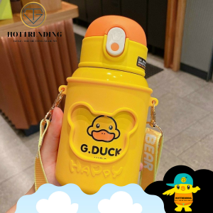 Bình giữ nhiệt vịt kute 450ml và 500ml cho em bé tập uống nước Trùm Sỉ Gia Thành