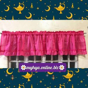 chalkboard curtain and valancer curtain fuschia pink -1.5M width 50inches length (4ft) matchy