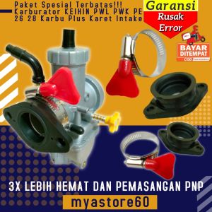 Paket Spesial Komplit Terbatas Karburator KEIHIN PE 26 Pe 28 Karbu Plus Karet Intek Sambungan Manipul Manipol Karet Karbu PWK PE PWL 26 28 PE28 PWK28 PWL28 Import Terbaru