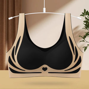 Jelly Feeling Plus Size Seamless Push Up Bra Gathered Soft Wireless Buckle Underwear