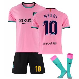 20-21 Barcelona Main Away Two-Passenger Jersey 10 No. Macy  and Children R Soccer Suit Set