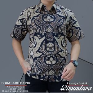 Baju Batik Pria Lengan Pendek | Kemeja Cowok Dewasa Lapis Furing | Batik Katun Premium