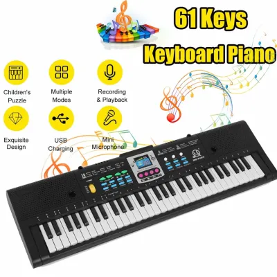 COD KIRIM CEPAT Wakects Piano Musik Digital 61 Key Elektrik Mainan Anak with Microphone - MQ-6104