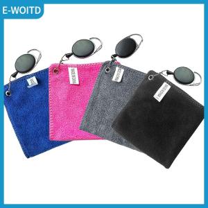 【E-WOITD】 Golf Towel Wet And Dry Golf Cleaning Cloth Perfect For Golfers Cleaning Cloths With Retractable Hook Easy To Carry
