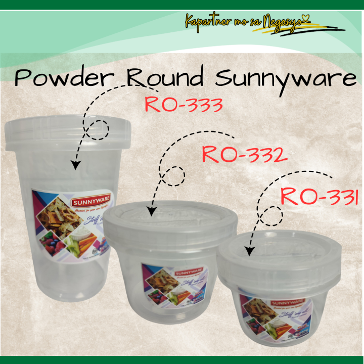Orange Round Container Powder Powder Canister Container ROUND Style for Milktea Toppings Sprinkles ...
