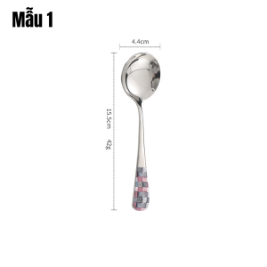 Thìa (Muỗng) Đầu Tròn Phong Cách Hàn Quốc Inox 304 - Chất Liệu Cao Cấp - Hàng Đúng Chuẩn Inox 304